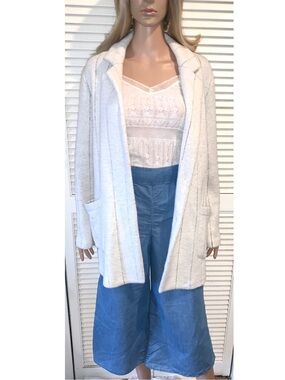 Rachel Zoe Wool Striped Oversized Blazer Ivory Women’s size Medium
